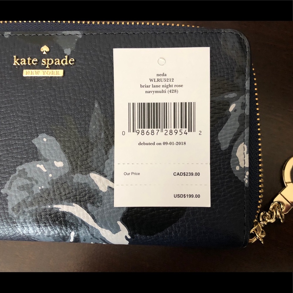 NWT Kate Spade Willis Night Rose Purse and Wallet - Picture 7 of 7